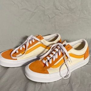 orange tie up vans